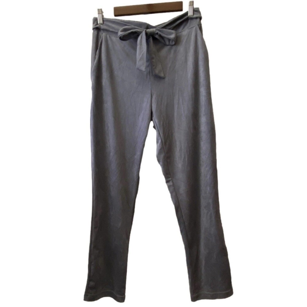 NWT One by Chapter One Gray/Lavender faux suede Jogger Pants Size Small